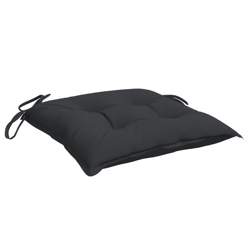 Jastuci za stolice 2 kom crni 40 x 40 x 7 cm od tkanine Oxford