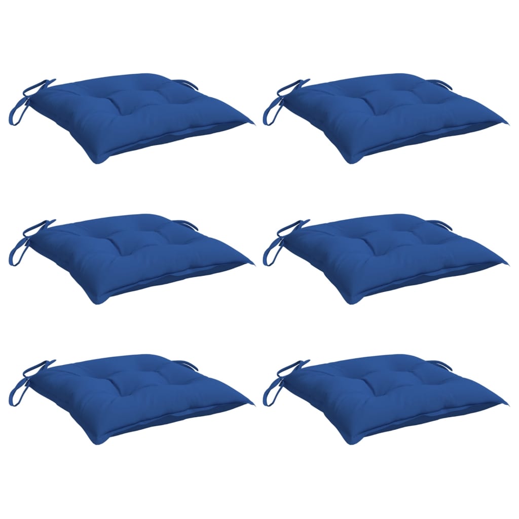 Jastuci za stolice 6 kom plavi 40 x 40 x 7 cm od tkanine Oxford
