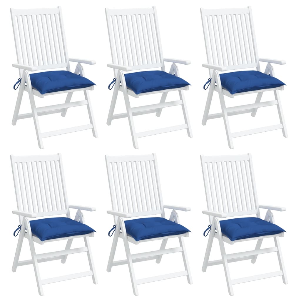 Jastuci za stolice 6 kom plavi 40 x 40 x 7 cm od tkanine Oxford