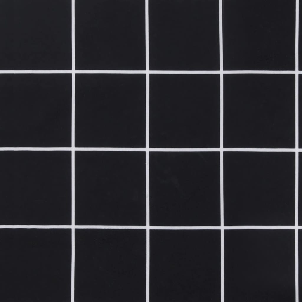 Jastuci za stolice 2 kom crni karirani 40x40x7 cm od tkanine
