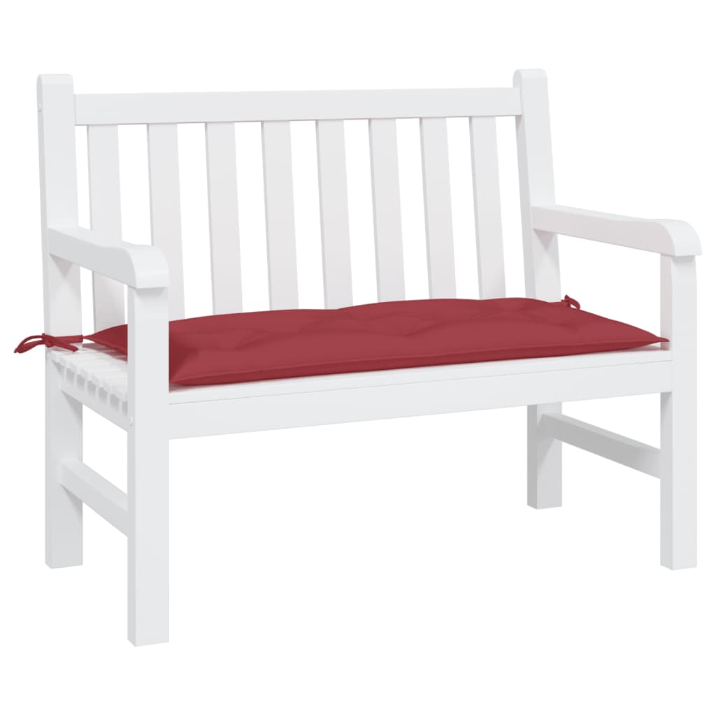 Jastuk za vrtnu klupu boja vina 100 x 50 x 7 cm tkanina Oxford