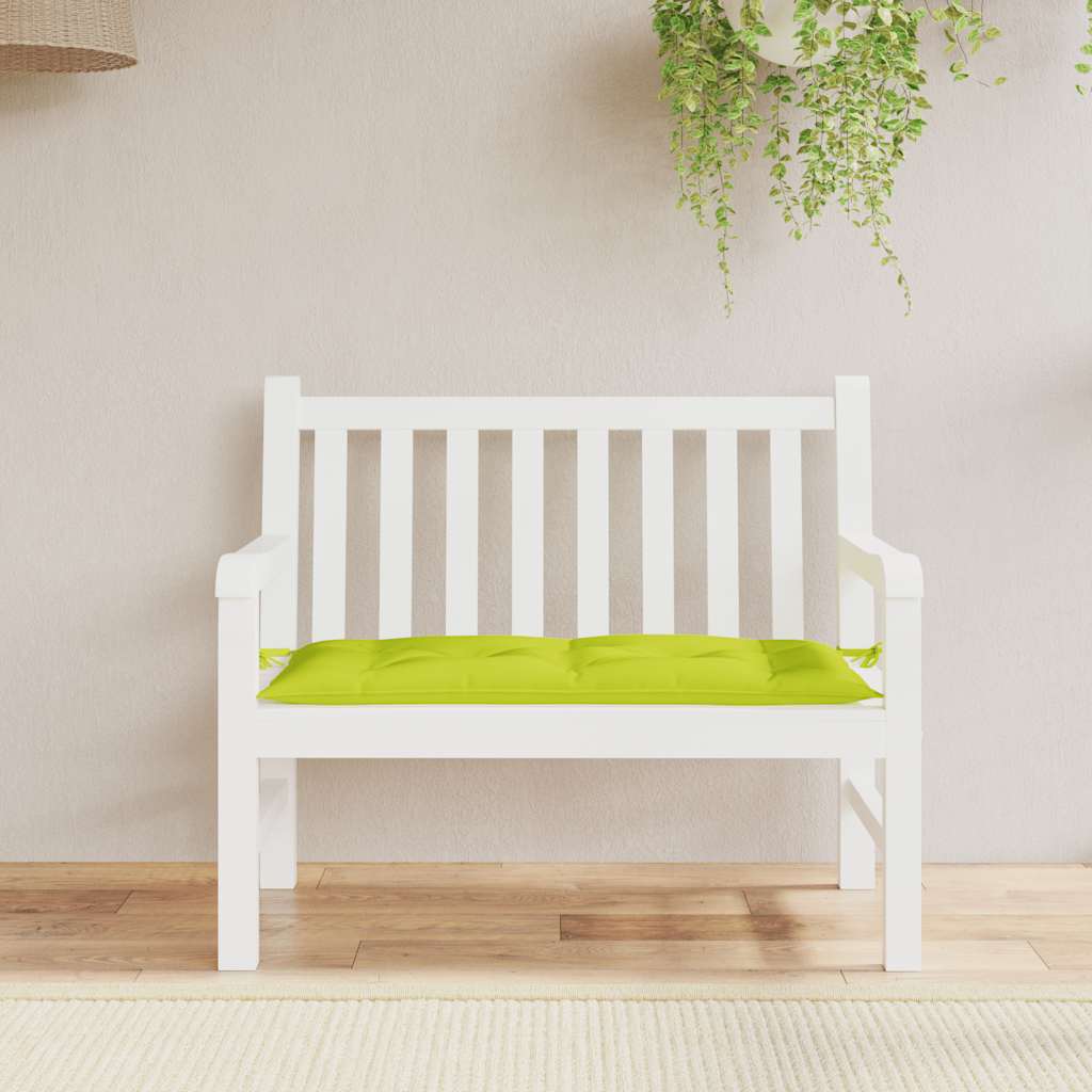 Jastuk za vrtnu klupu jarkozeleni 100x50x7 cm od tkanine Oxford