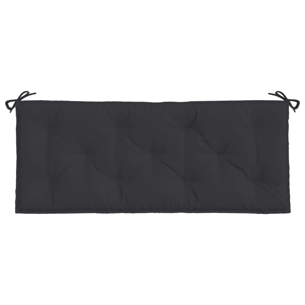 Jastuk za vrtnu klupu crni 120 x 50 x 7 cm od tkanine Oxford