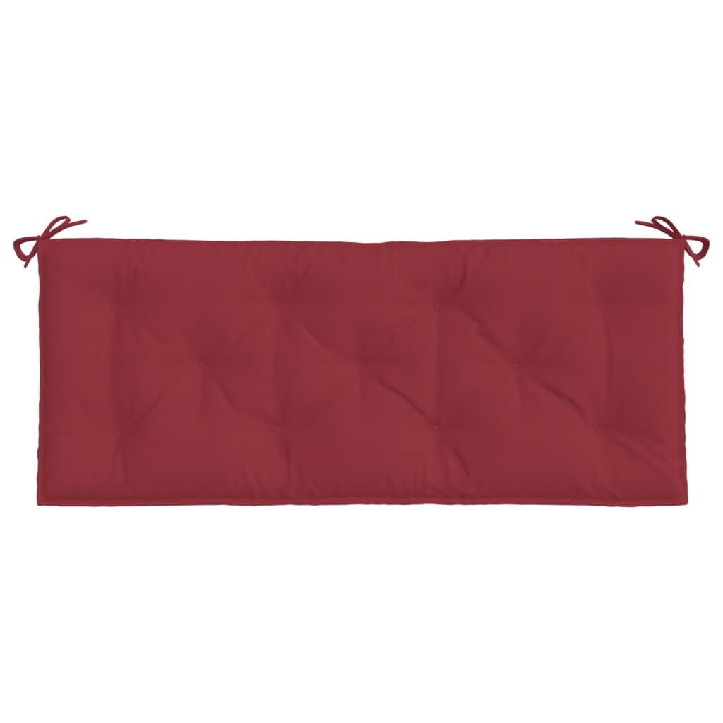 Jastuk za vrtnu klupu boja vina 120 x 50 x 7 cm tkanina Oxford