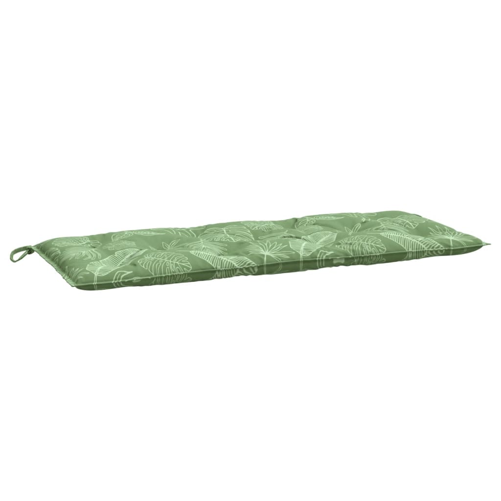 Jastuk za vrtnu klupu s uzorkom lišća 120x50x7 cm od tkanine