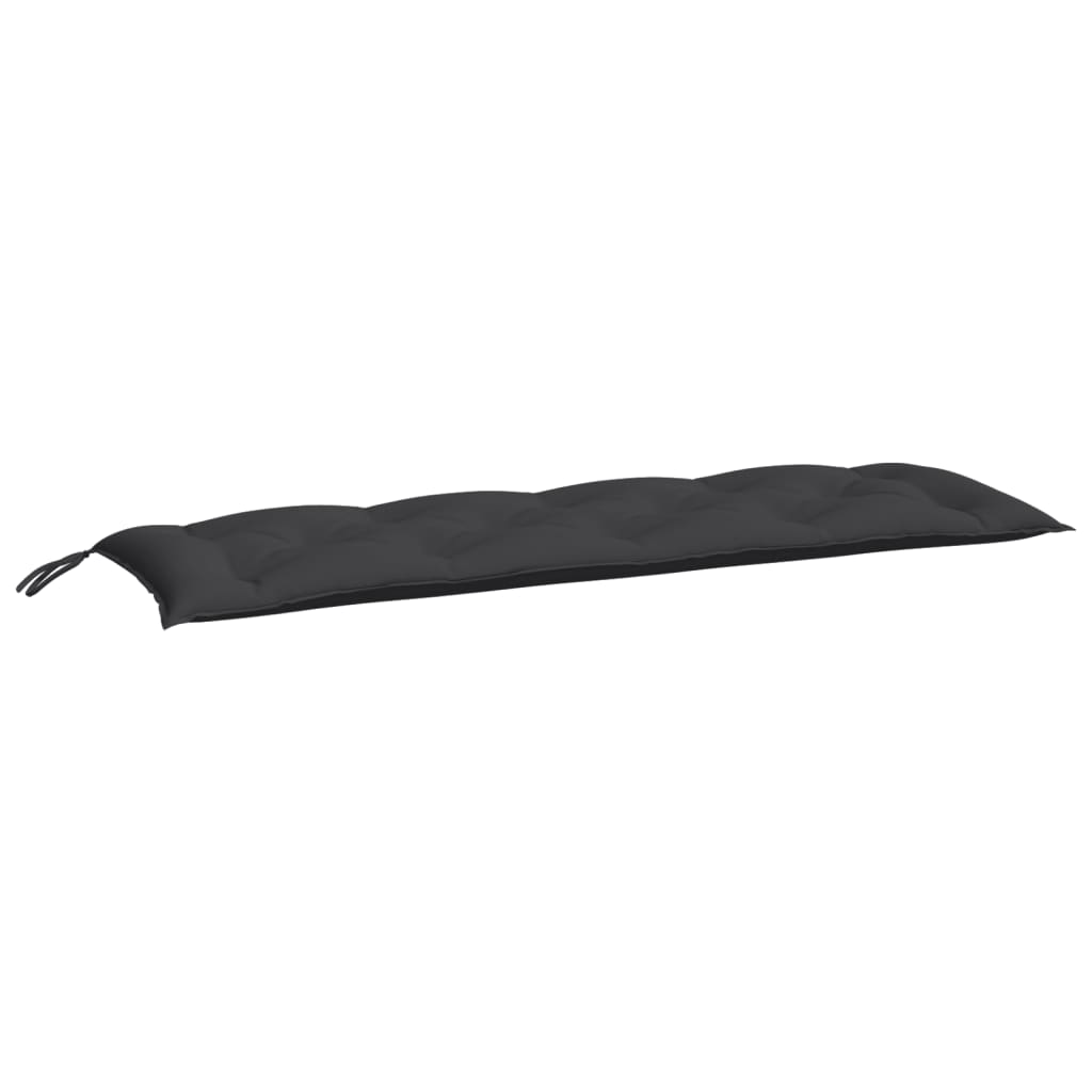 Jastuk za vrtnu klupu crni 150 x 50 x 7 cm od tkanine Oxford