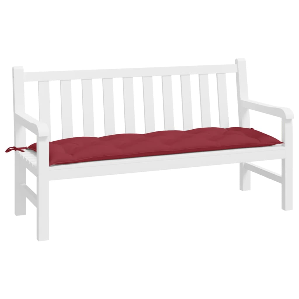 Jastuk za vrtnu klupu boja vina 150 x 50 x 7 cm tkanina Oxford