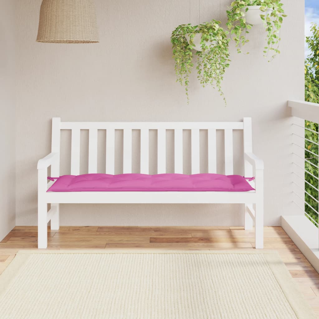 Jastuk za vrtnu klupu ružičasti 150 x 50 x 7 cm tkanina Oxford