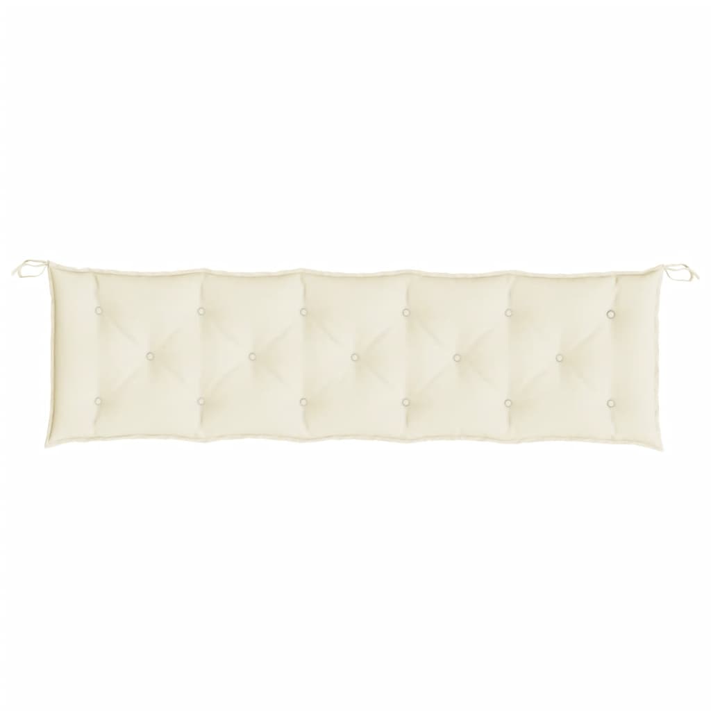 Jastuk za vrtnu klupu krem 180 x 50 x 7 cm od tkanine Oxford