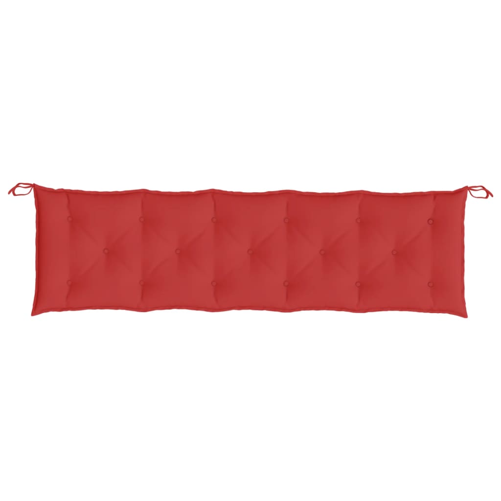 Jastuk za vrtnu klupu crveni 180 x 50 x 7 cm od tkanine Oxford