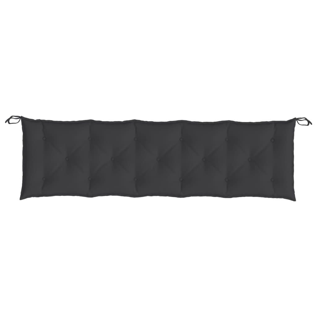 Jastuk za vrtnu klupu crni 180 x 50 x 7 cm od tkanine Oxford
