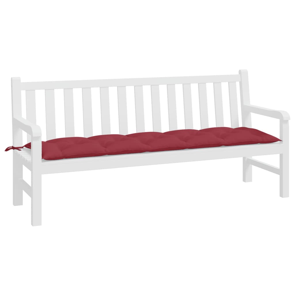 Jastuk za vrtnu klupu boja vina 180 x 50 x 7 cm tkanina Oxford