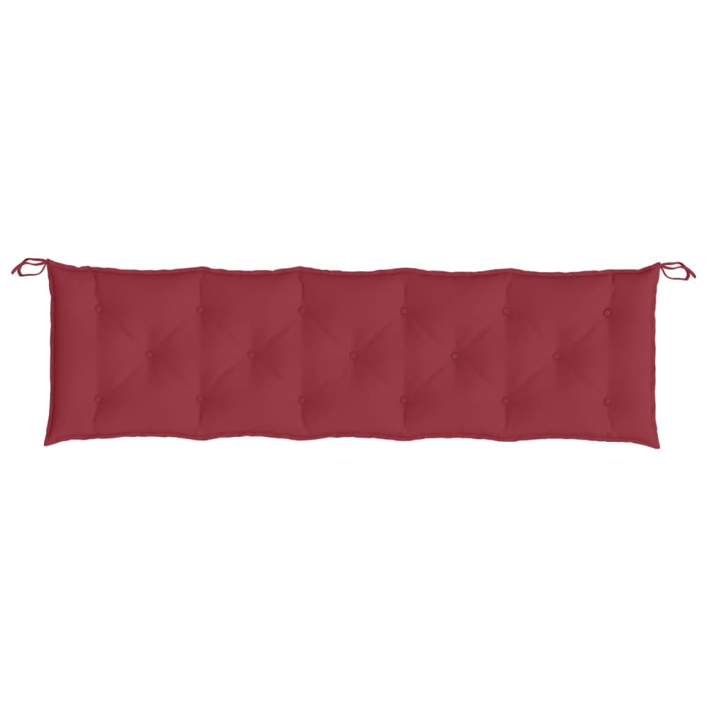 Jastuk za vrtnu klupu boja vina 180 x 50 x 7 cm tkanina Oxford