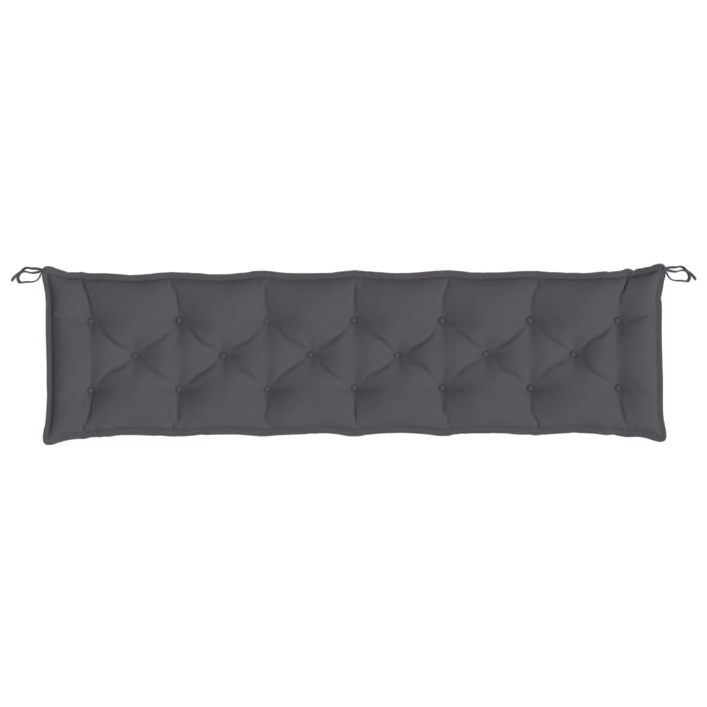Jastuk za vrtnu klupu antracit 200 x 50 x 7 cm tkanina Oxford