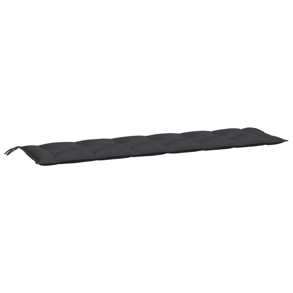 Jastuk za vrtnu klupu crni 200 x 50 x 7 cm od tkanine Oxford