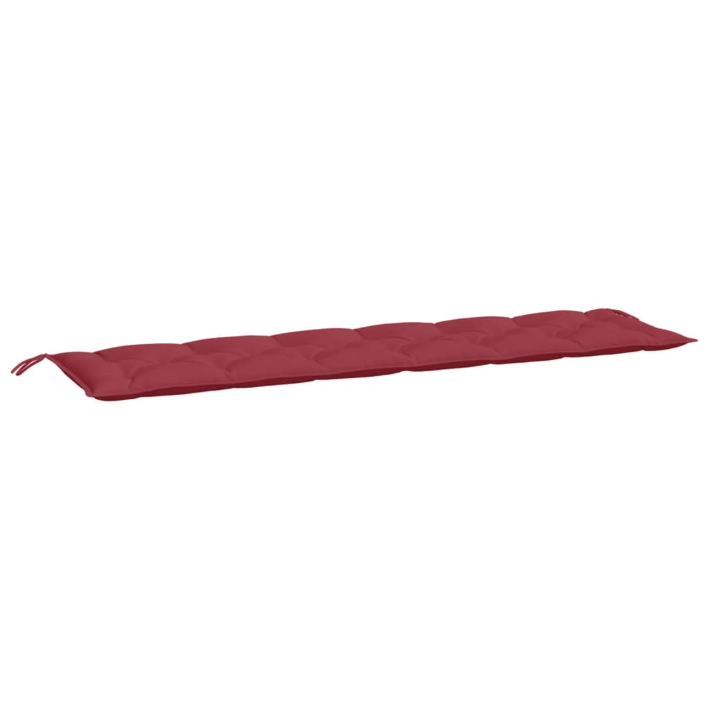 Jastuk za vrtnu klupu boja vina 200 x 50 x 7 cm tkanina Oxford