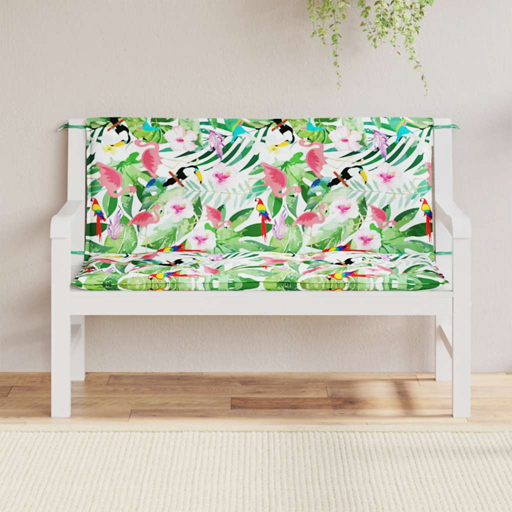 Jastuci za vrtnu klupu 2 kom višebojni 120x50x7 cm od tkanine