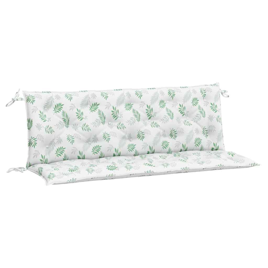 Jastuci za vrtnu klupu 2 kom s uzorkom lišća 150x50x7cm tkanina
