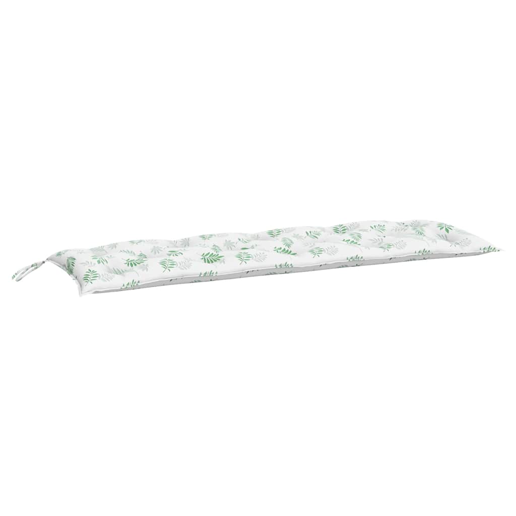 Jastuci za vrtnu klupu 2 kom s uzorkom lišća 150x50x7cm tkanina