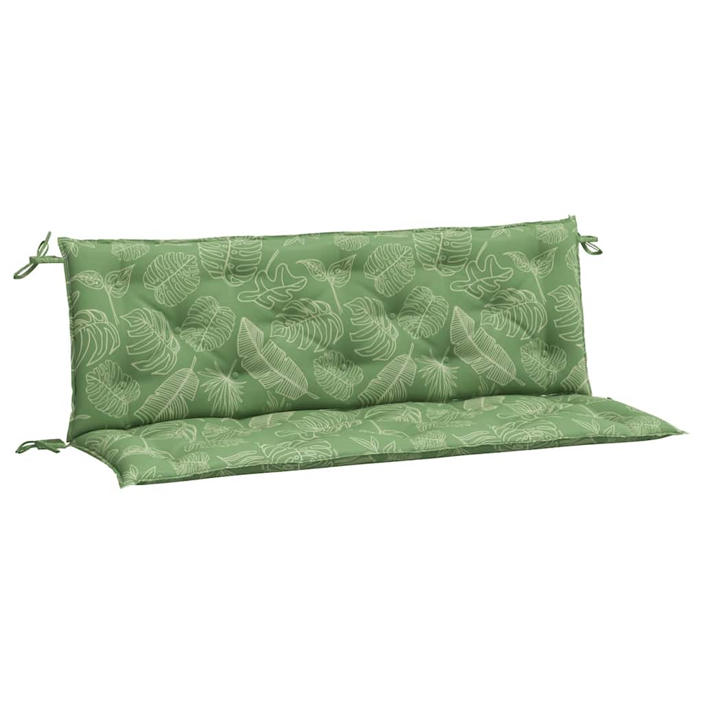 Jastuci za vrtnu klupu 2 kom s uzorkom lišća 150x50x7cm tkanina