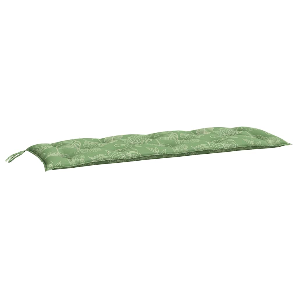 Jastuci za vrtnu klupu 2 kom s uzorkom lišća 150x50x7cm tkanina
