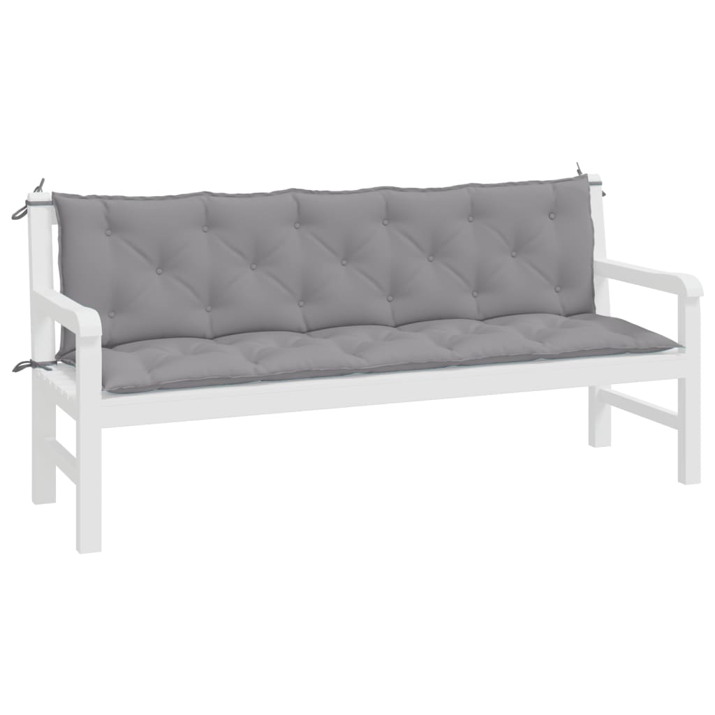 Jastuci za vrtnu klupu 2 kom sivo 180x50x7cm tkanine Oxford
