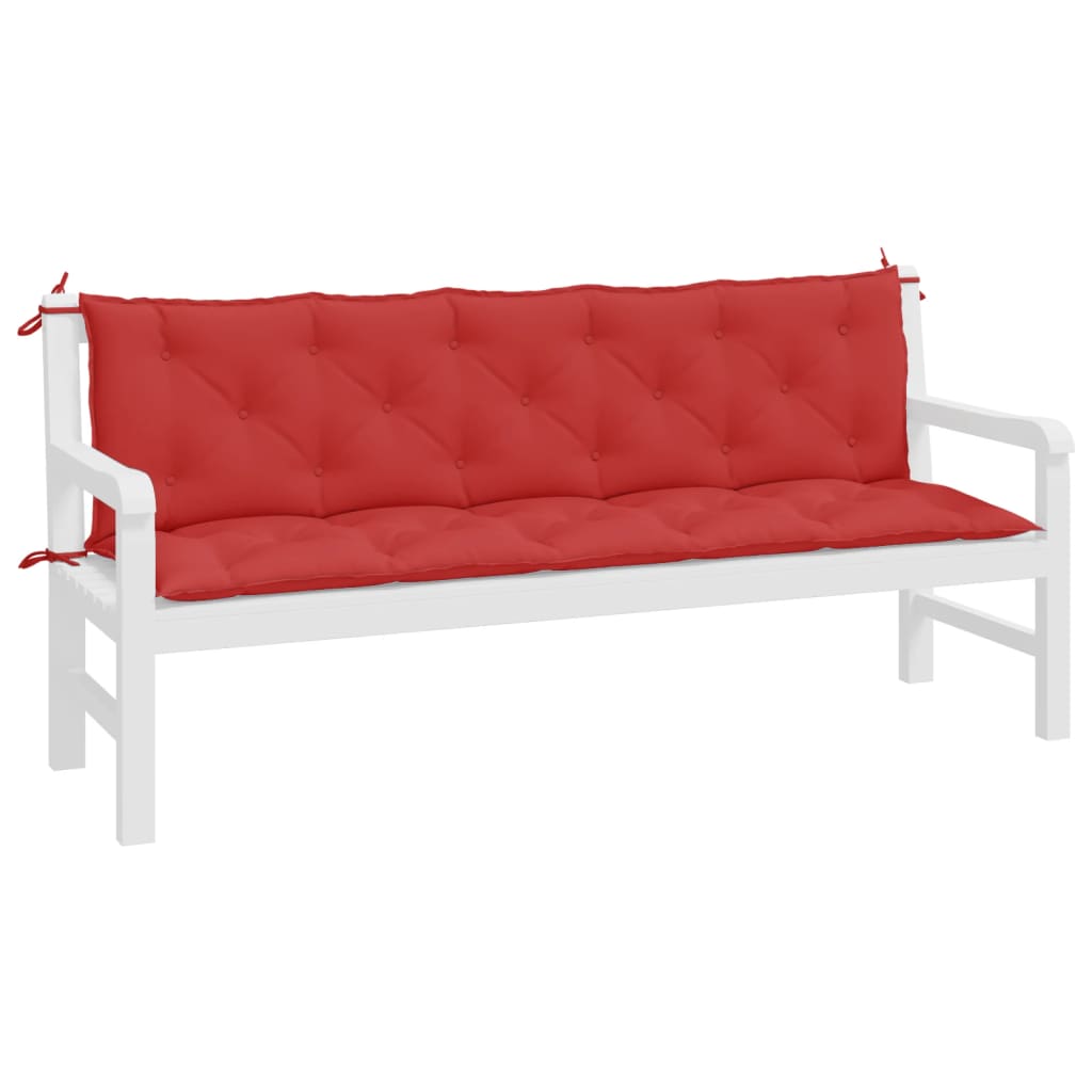 Jastuci za vrtnu klupu 2 kom crvena 180x50x7cm tkanine Oxford