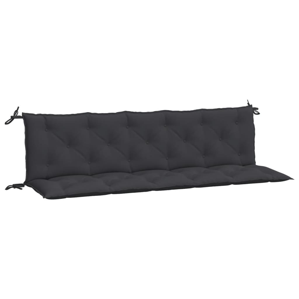 Jastuci za vrtnu klupu 2 kom crno 180x50x7 cm tkanine Oxford
