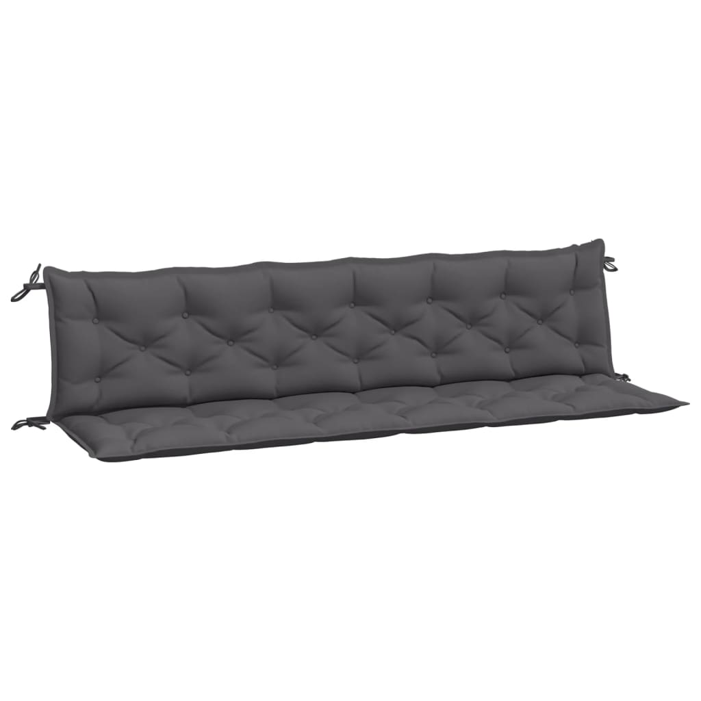 Jastuci za vrtnu klupu 2 kom antracit 200x50x7cm tkanine Oxford