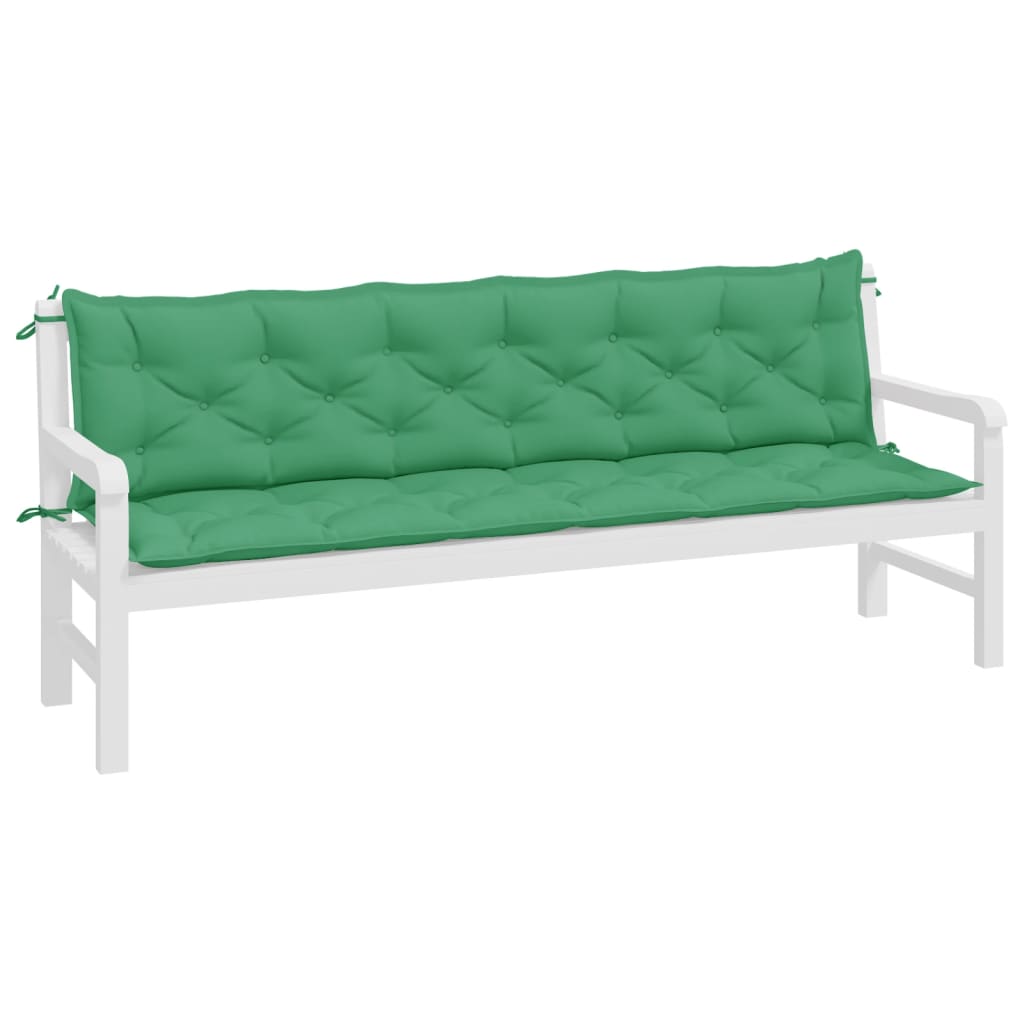 Jastuci za vrtnu klupu 2 kom zelena 200x50x7cm tkanine Oxford