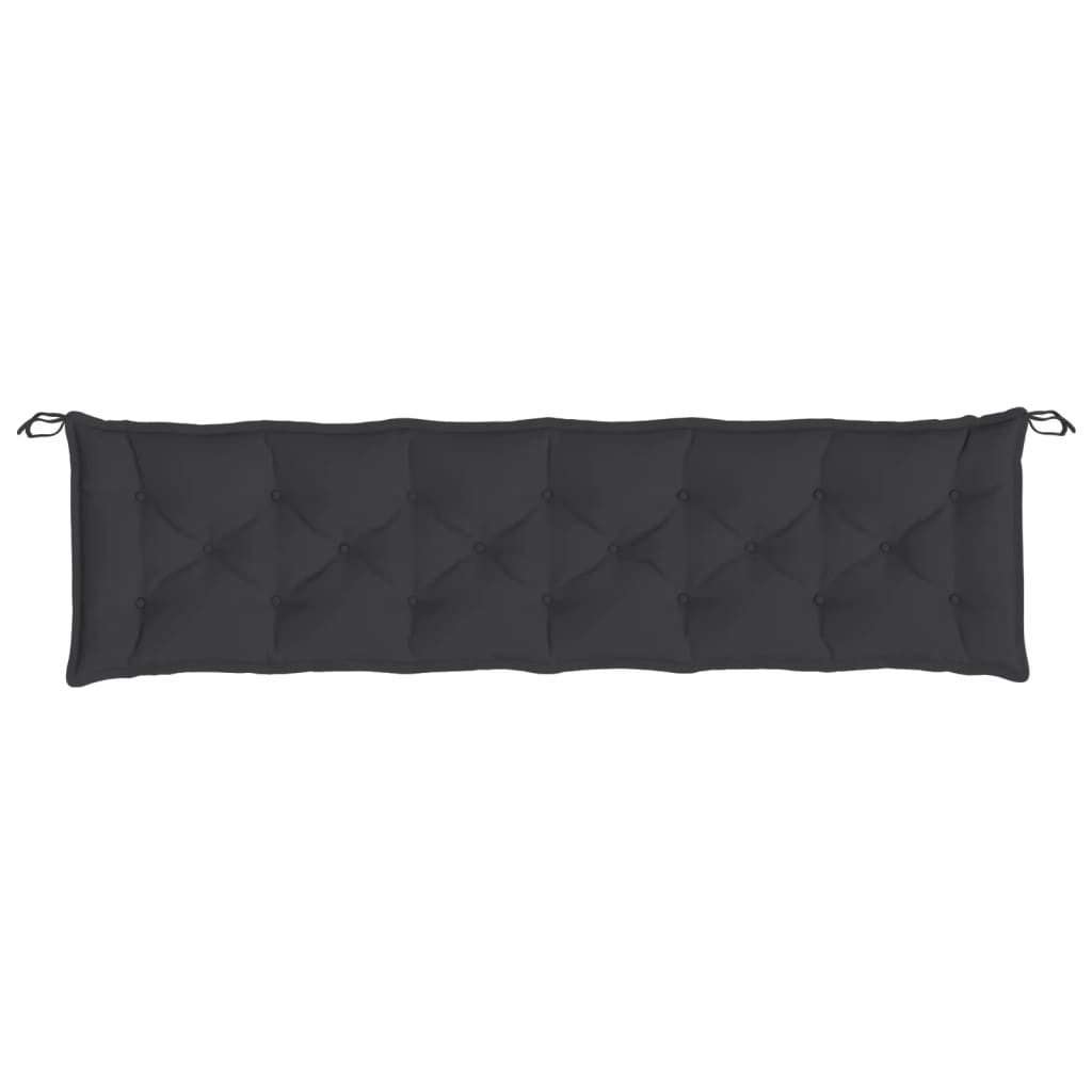 Jastuci za vrtnu klupu 2 kom crno 200x50x7 cm tkanine Oxford