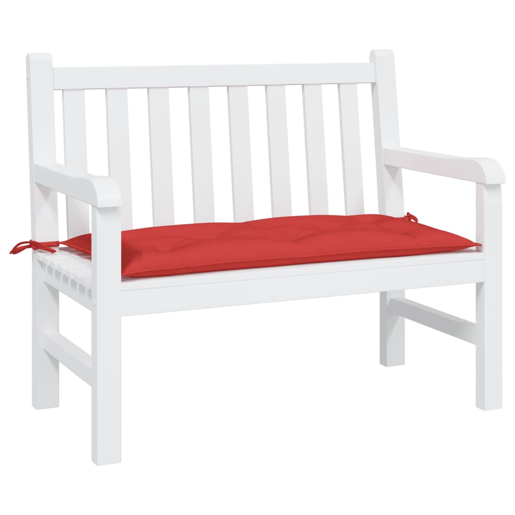 Jastuk za vrtnu klupu crveni 110 x 50 x 7 cm od tkanine Oxford