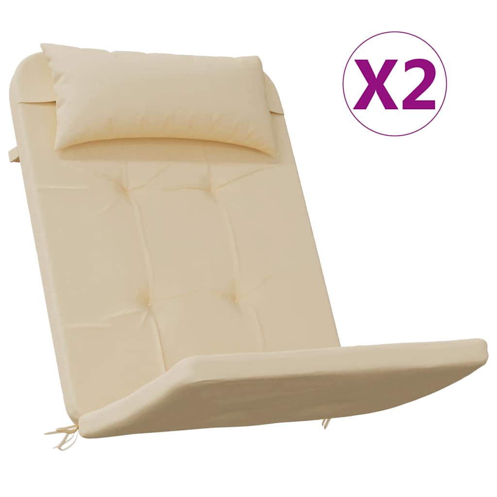 Jastuci za stolicu Adirondack 2 kom bež od tkanine Oxford
