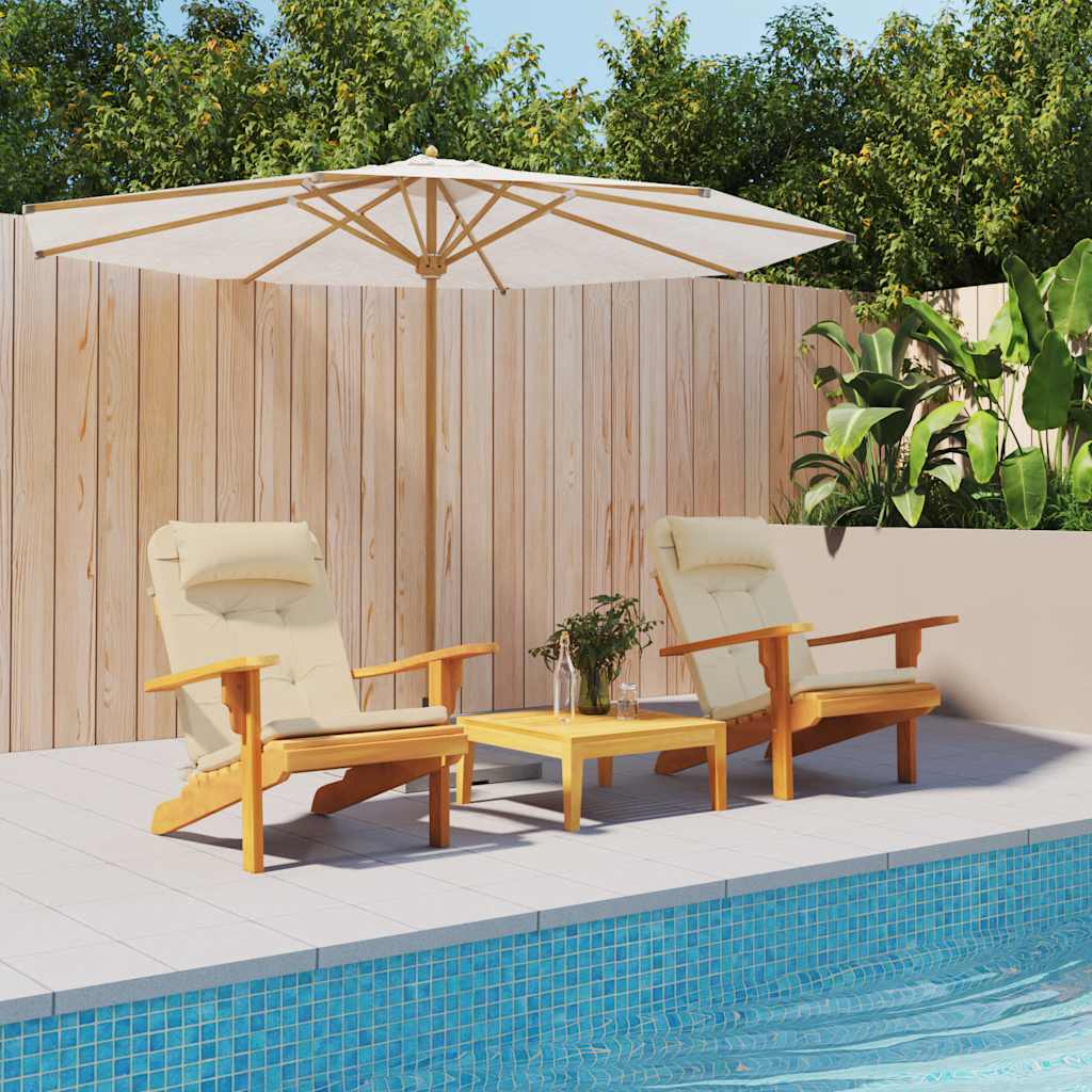 Jastuci za stolicu Adirondack 2 kom bež od tkanine Oxford