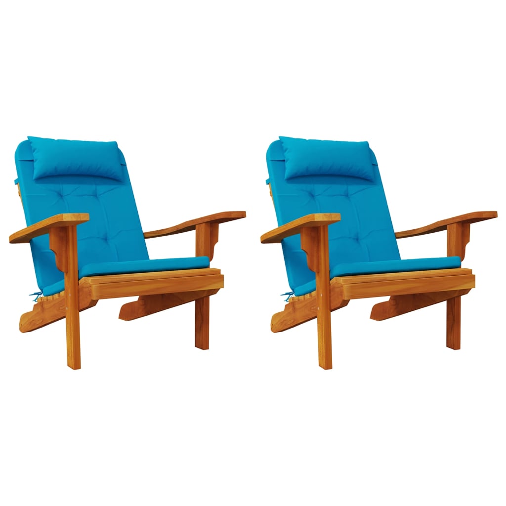Jastuci za stolicu Adirondack 2 kom svjetloplavi od tkanine