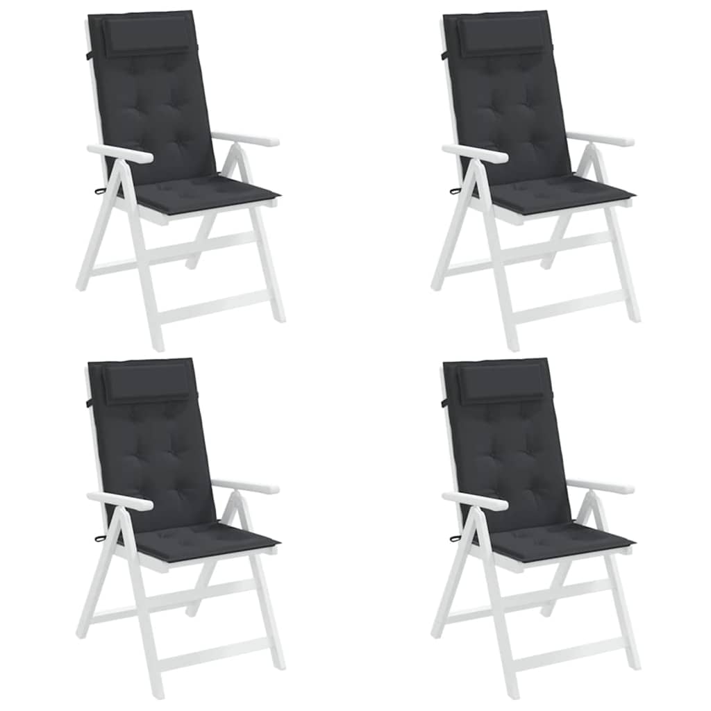 Jastuci za stolicu s visokim naslonom 4 kom crni tkanina Oxford