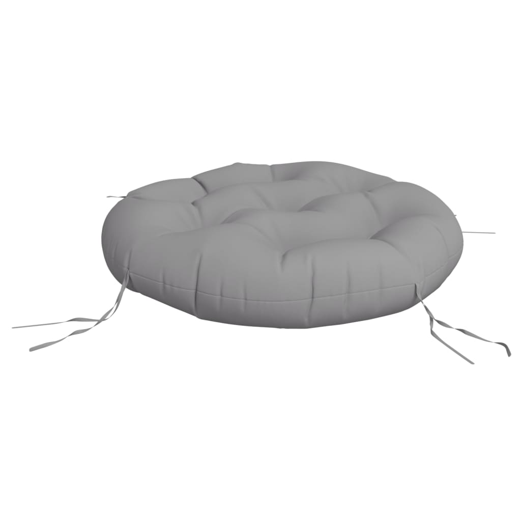 Okrugli jastuk sivi Ø 60 x 11 cm od tkanine Oxford