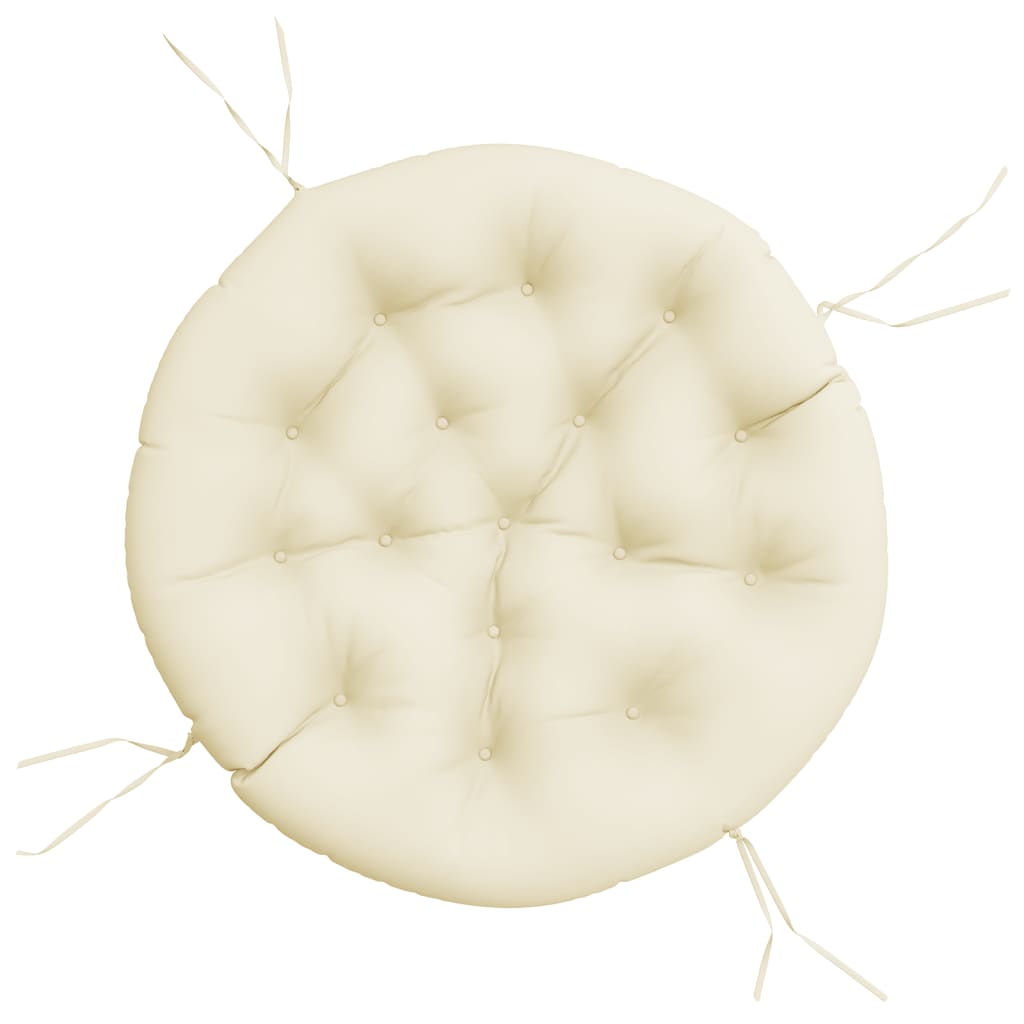 Okrugli jastuk krem Ø 100 x 11 cm od tkanine Oxford