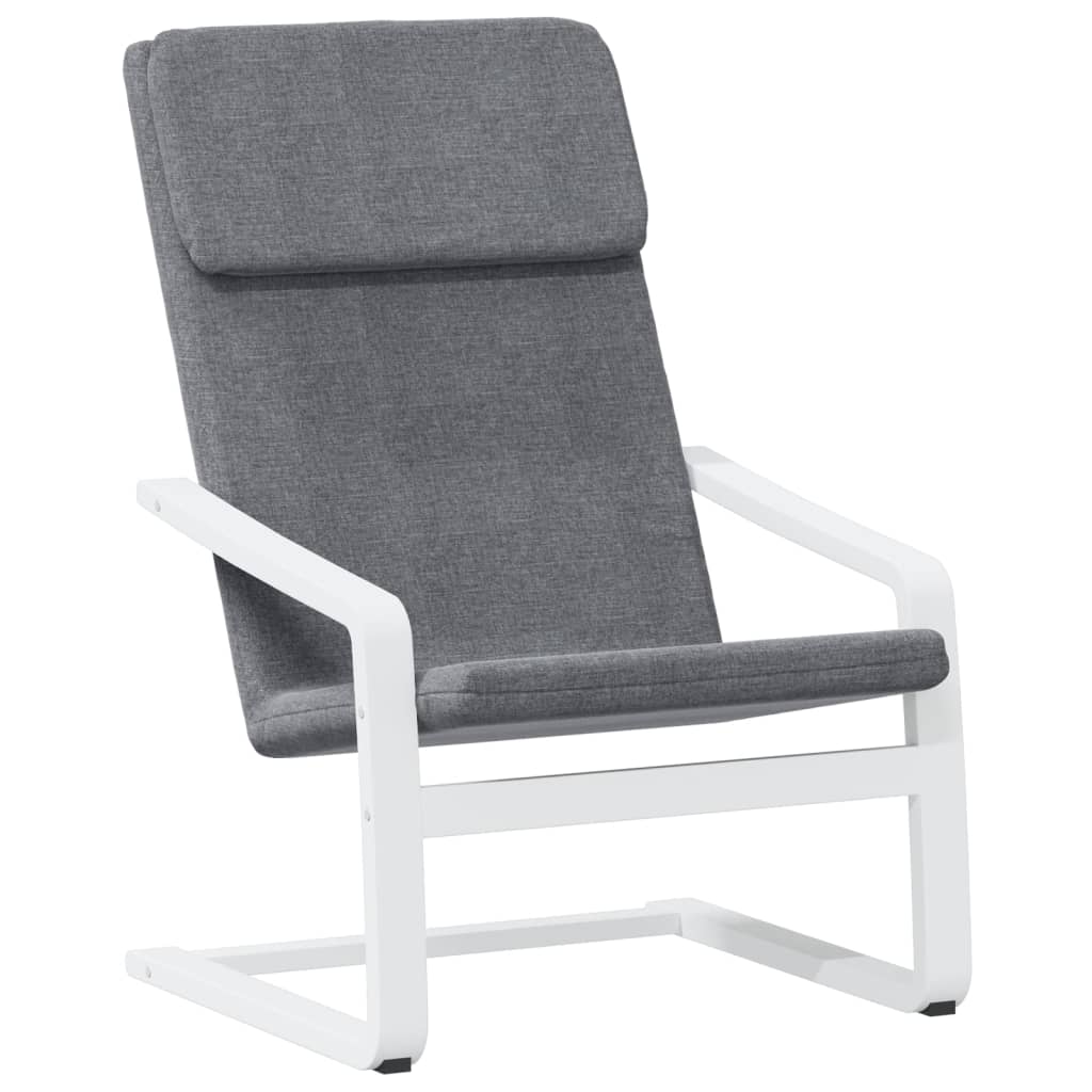 Stolica za opuštanje s tabureom od tkanine tamnosiva