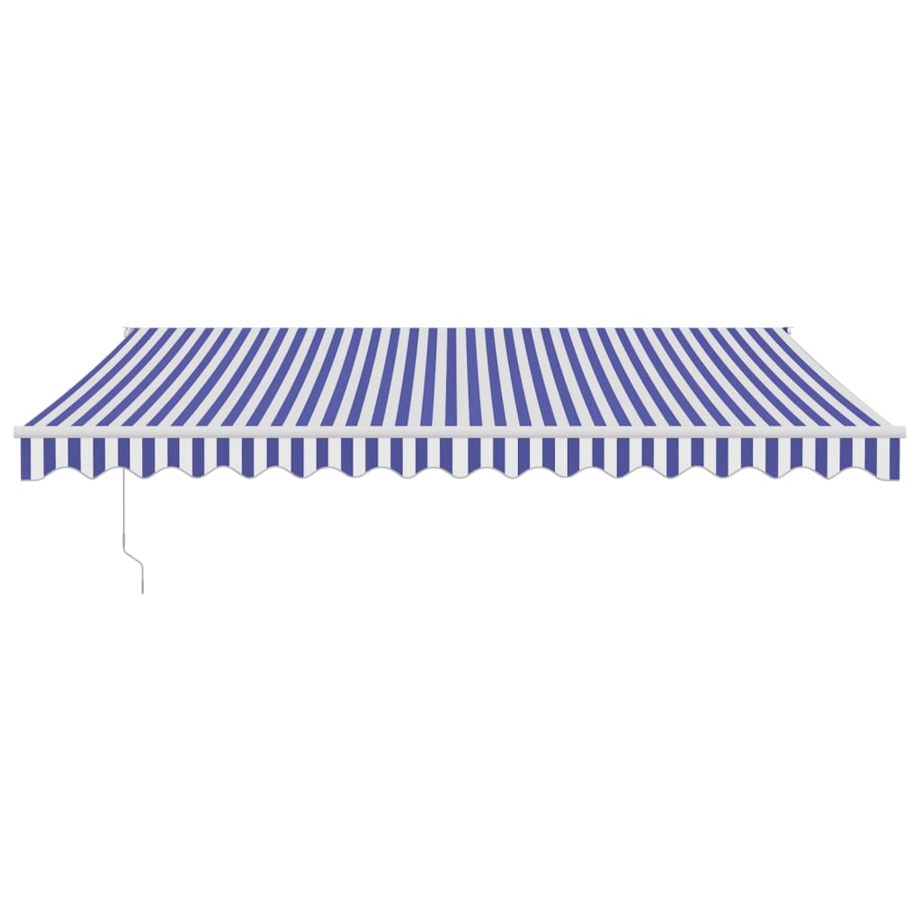 Tenda na uvlačenje plavo-bijela 4 x 3 m od tkanine i aluminija