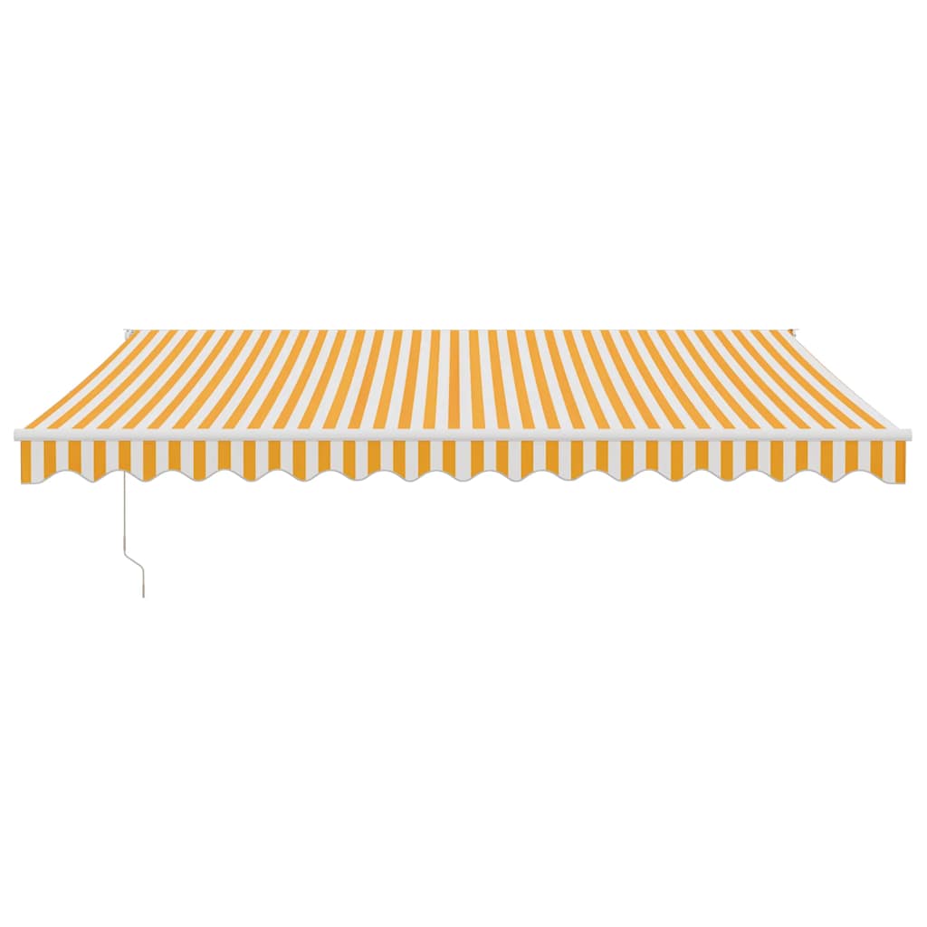 Tenda na uvlačenje žuto-bijela 4 x 3 m od tkanine i aluminija
