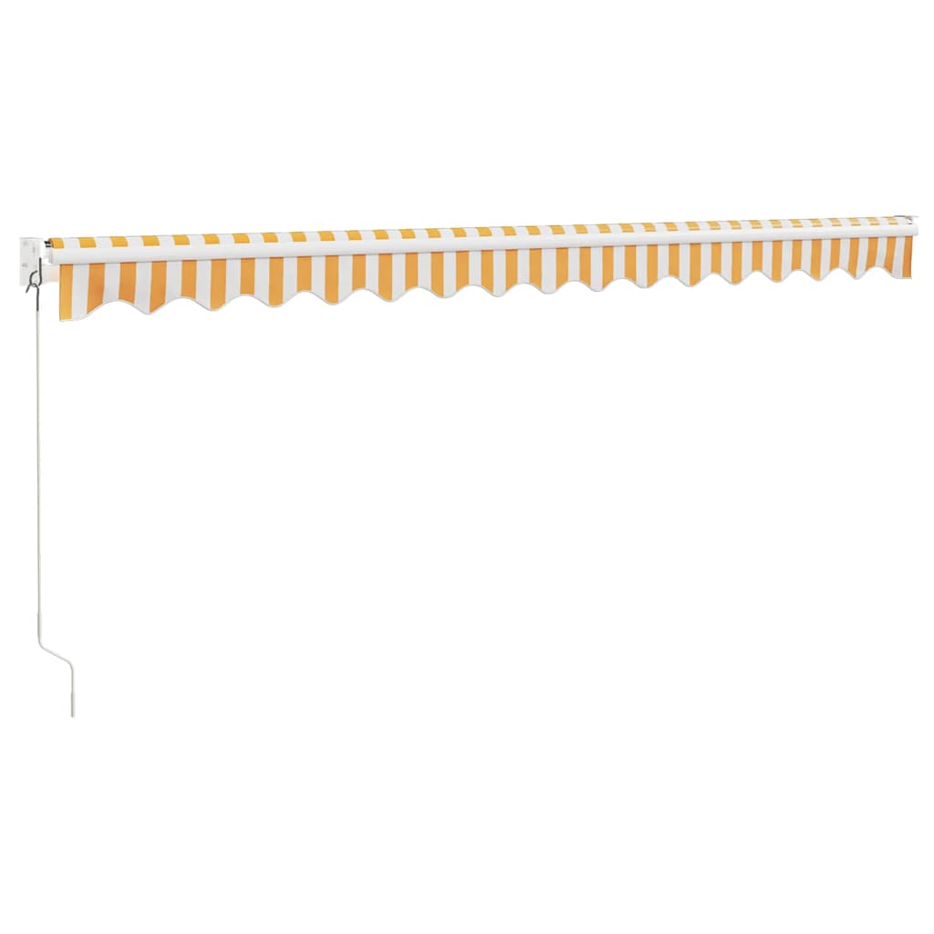 Tenda na uvlačenje žuto-bijela 4 x 3 m od tkanine i aluminija