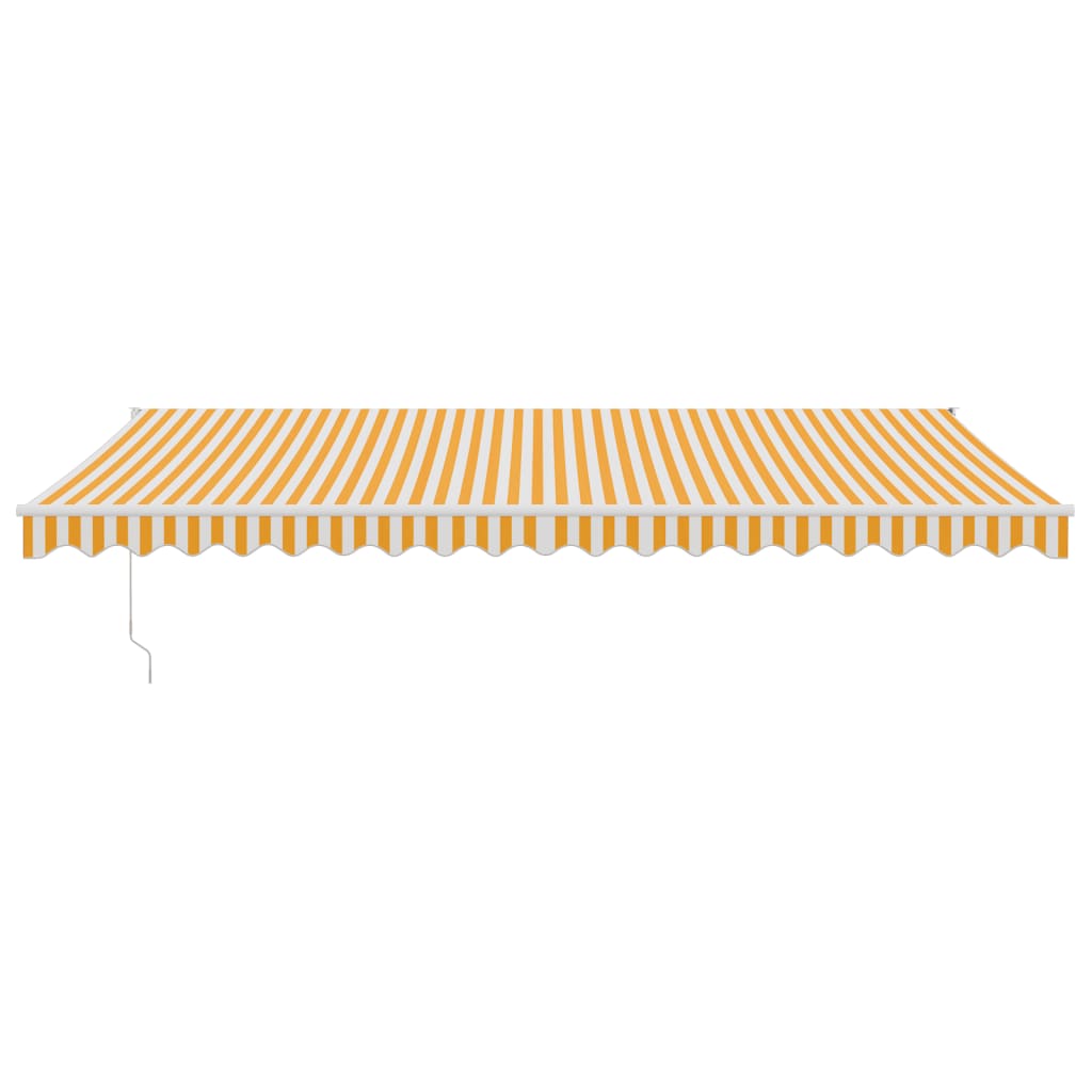Tenda na uvlačenje žuto-bijela 5 x 3 m od tkanine i aluminija