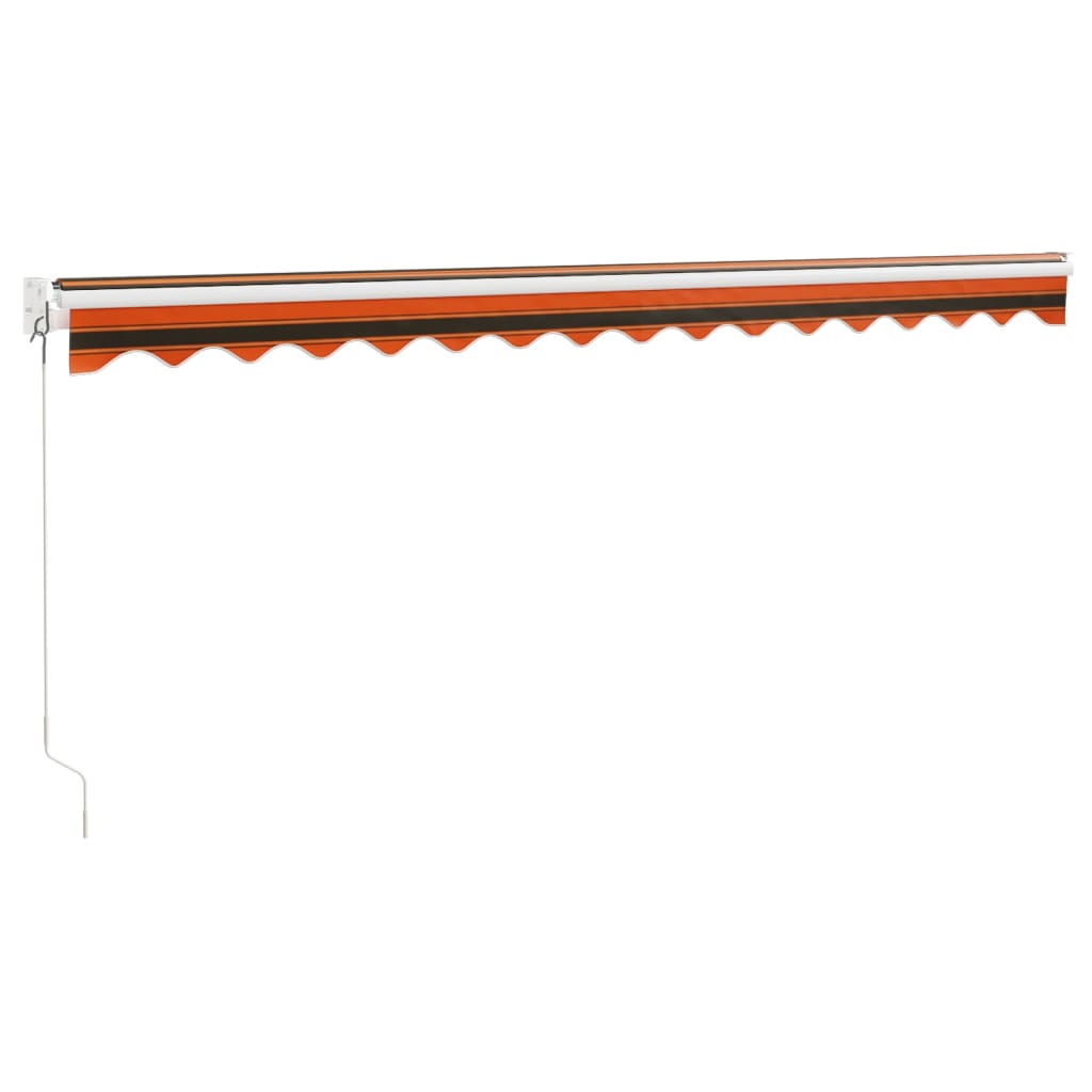 Tenda na uvlačenje narančasto-smeđa 4,5x3 m tkanina i aluminij