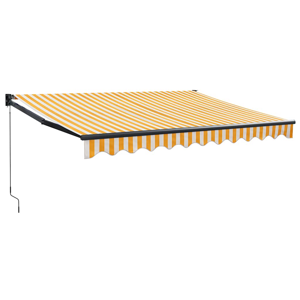 Tenda na uvlačenje žuto-bijela 3 x 2,5 m od tkanine i aluminija