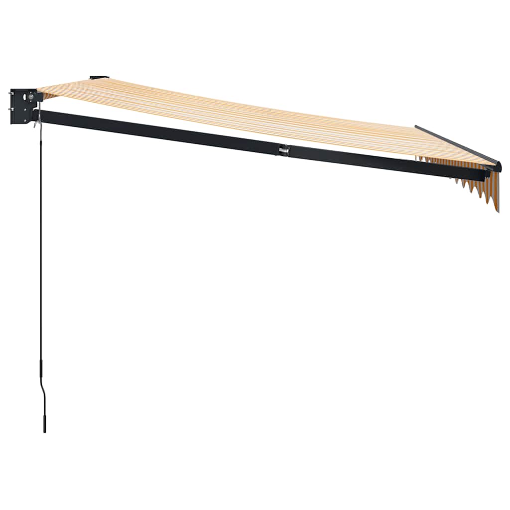 Tenda na uvlačenje žuto-bijela 3 x 2,5 m od tkanine i aluminija