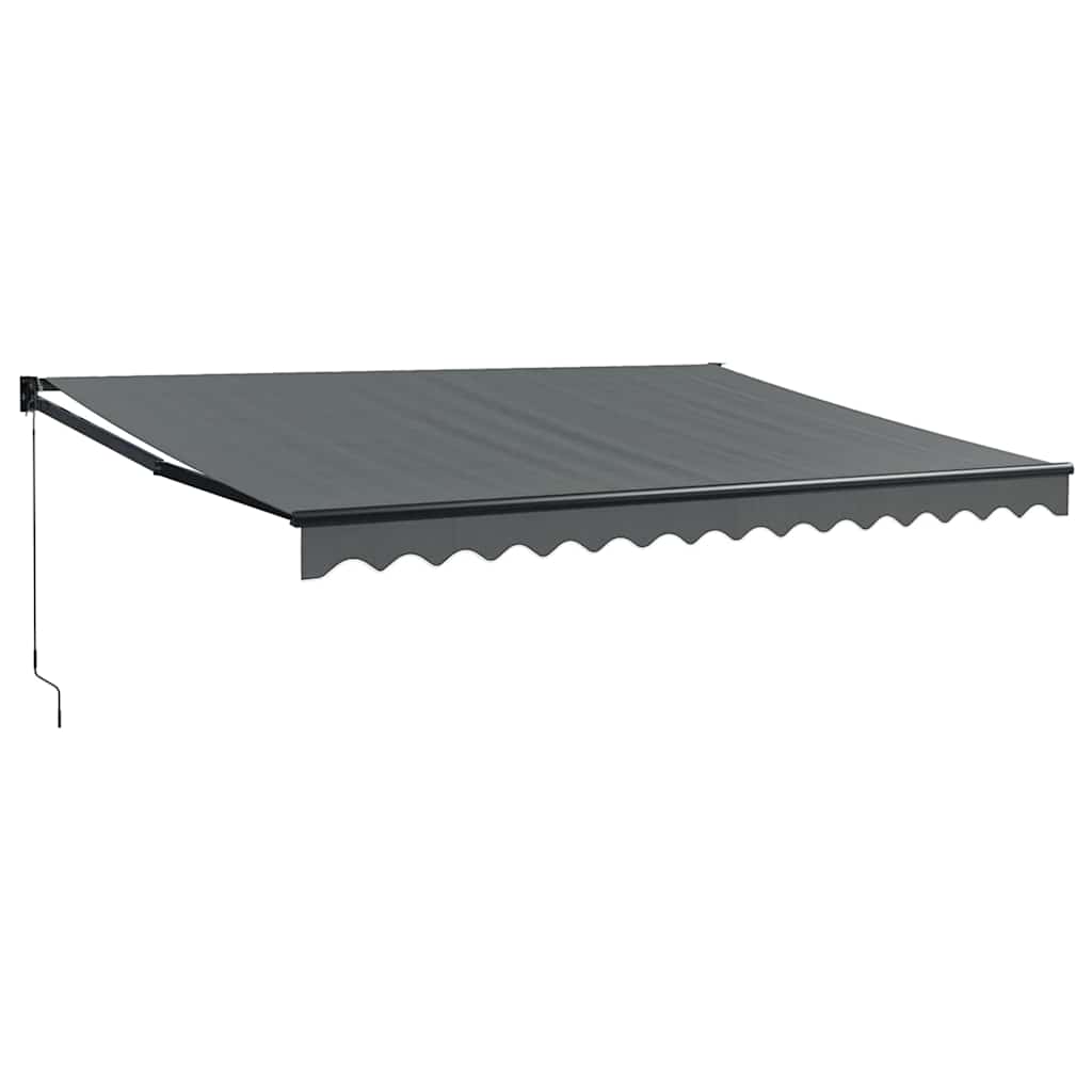 Tenda na uvlačenje antracit 4 x 3 m od tkanine i aluminija