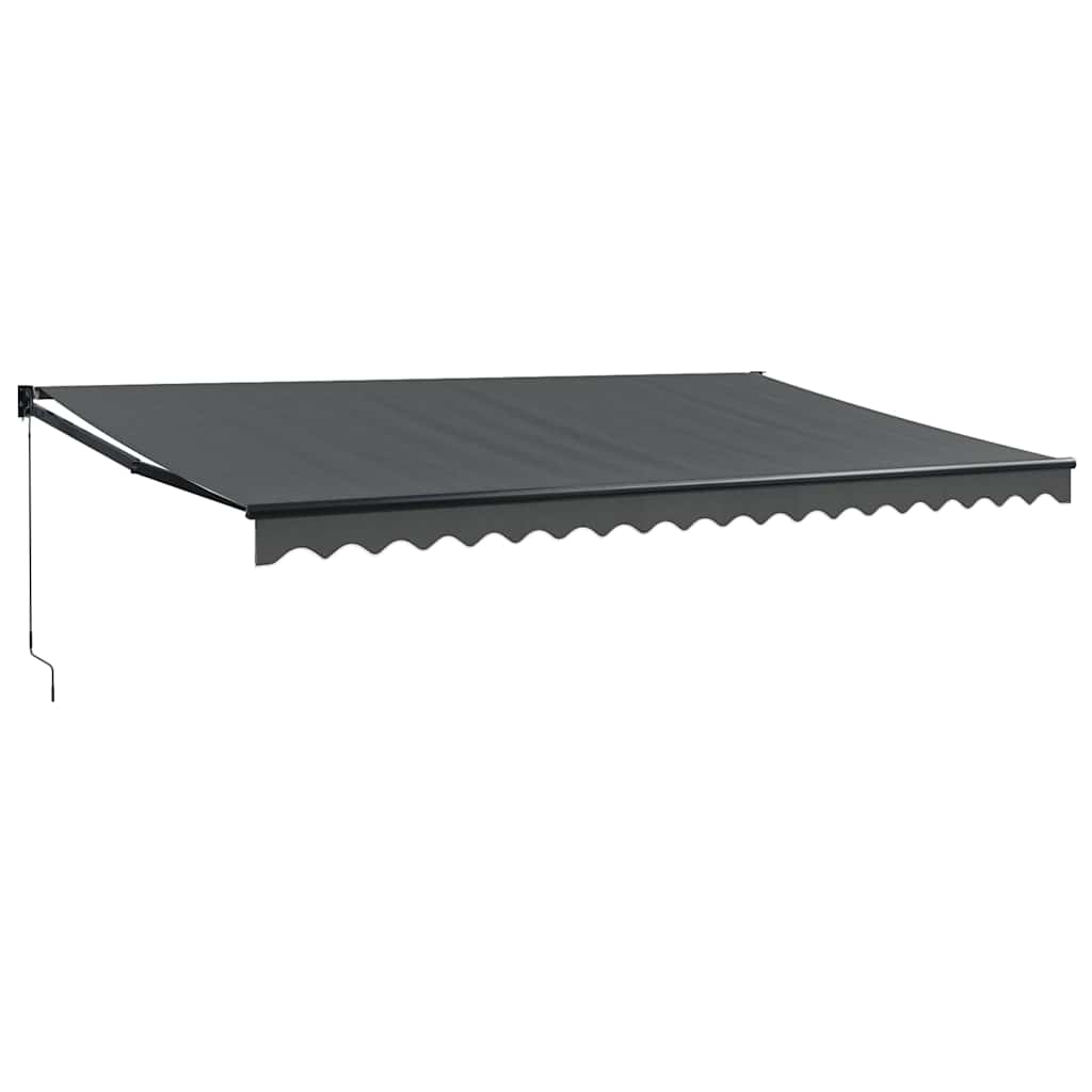 Tenda na uvlačenje antracit 5 x 3 m od tkanine i aluminija