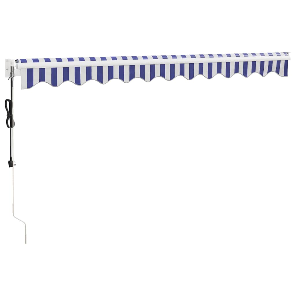 Automatska tenda na uvlačenje plavo-bijela 3,5 x 2,5 m