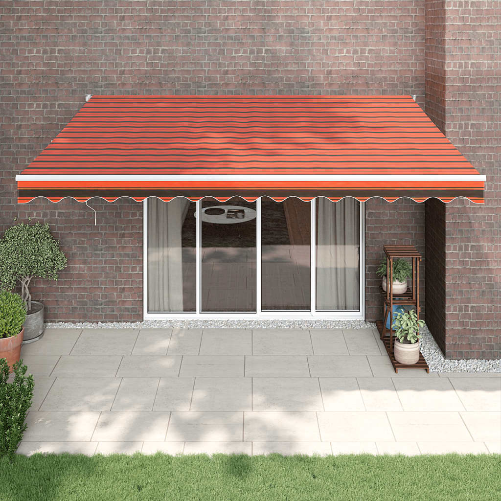 Automatska tenda na uvlačenje narančasto-smeđa 4 x 3 m